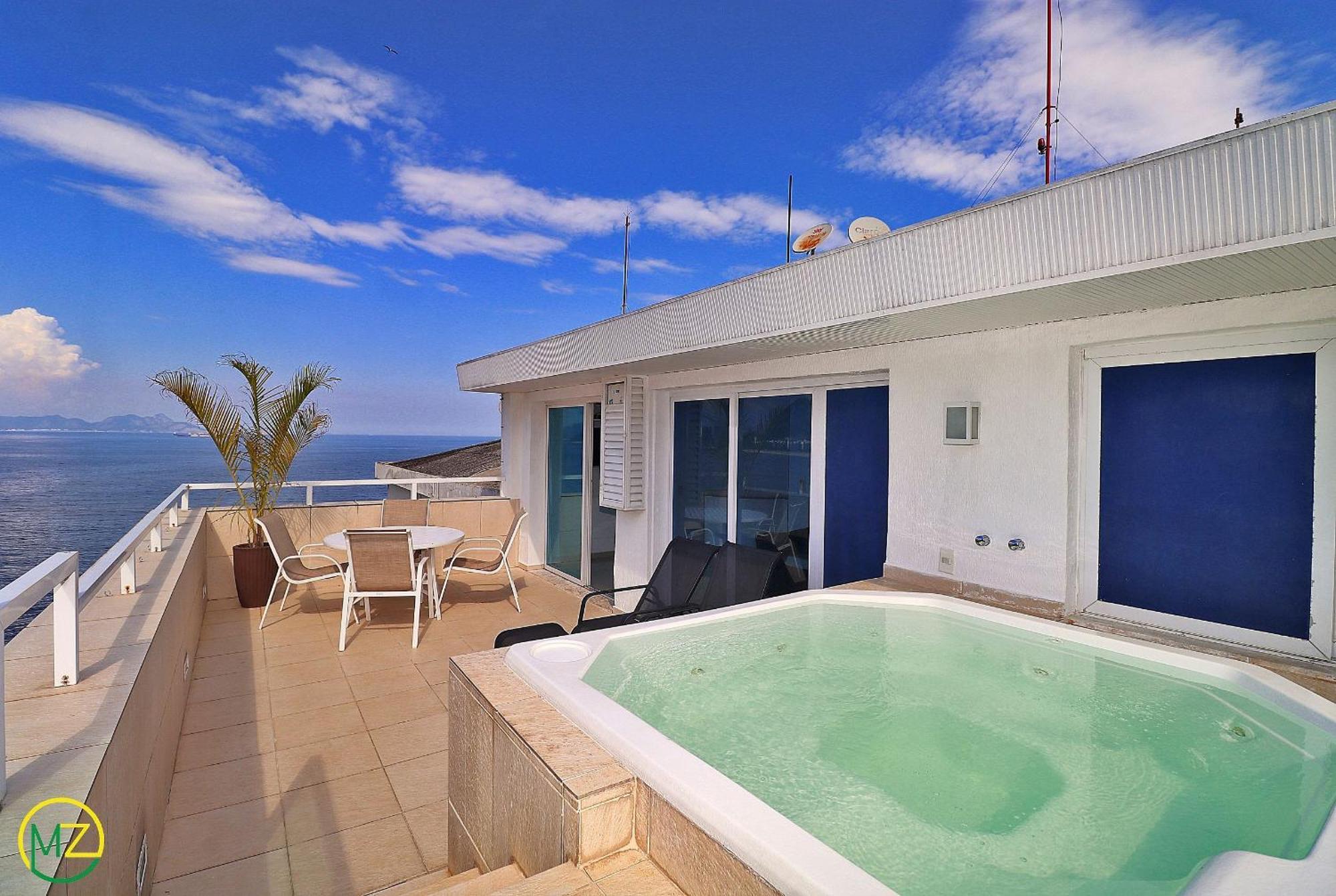 Magnifica Cobertura Duplex Com Jacuzzi E Vista Mar Apartamento